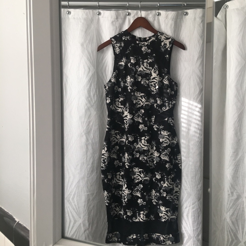 Black and white Bodycon long dress